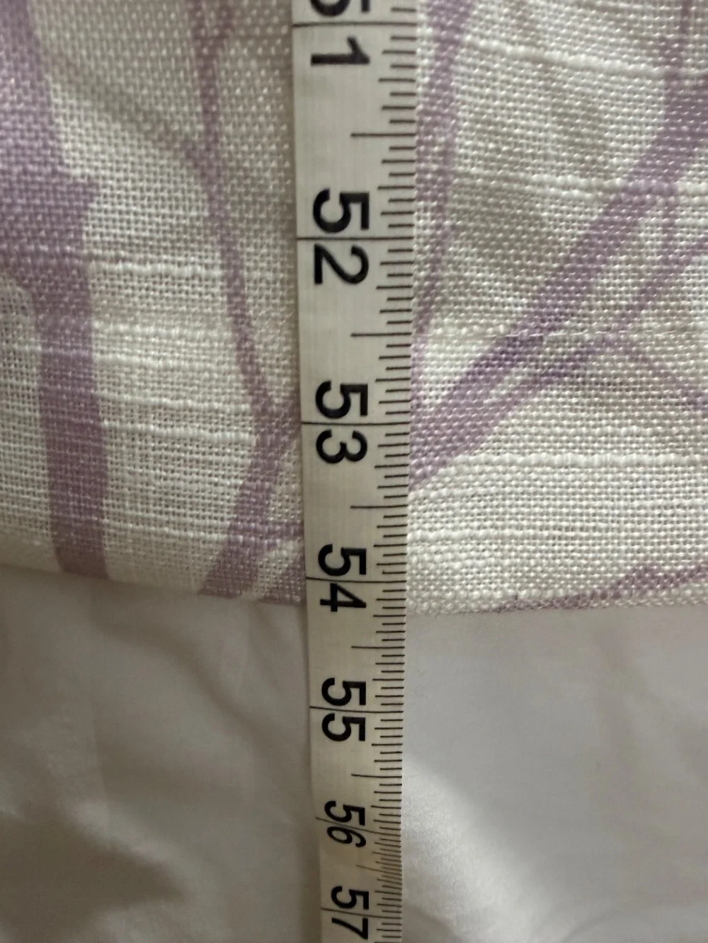 Set of 6 White Linen-Look Curtain Panels – Purple & Gray Tree Branch Print 48x54